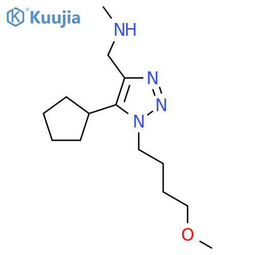 {5-cyclopentyl-1-(4-methoxybutyl)-1H-1,2,3-triazol-4-ylmethyl}(methyl)amine structure