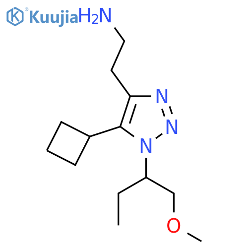 2-5-cyclobutyl-1-(1-methoxybutan-2-yl)-1H-1,2,3-triazol-4-ylethan-1-amine structure