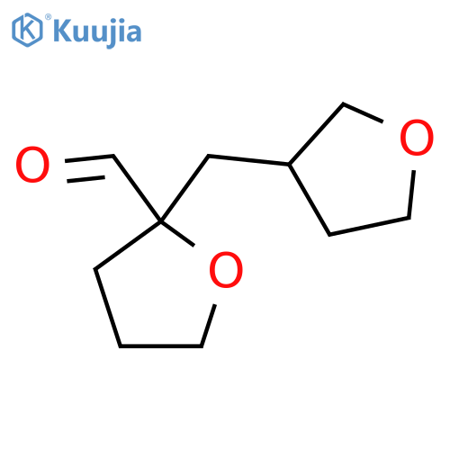 2-(oxolan-3-yl)methyloxolane-2-carbaldehyde structure