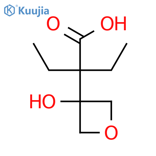 2-ethyl-2-(3-hydroxyoxetan-3-yl)butanoic acid structure
