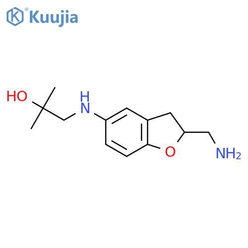 1-{2-(aminomethyl)-2,3-dihydro-1-benzofuran-5-ylamino}-2-methylpropan-2-ol structure