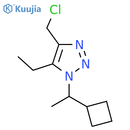 4-(chloromethyl)-1-(1-cyclobutylethyl)-5-ethyl-1H-1,2,3-triazole structure