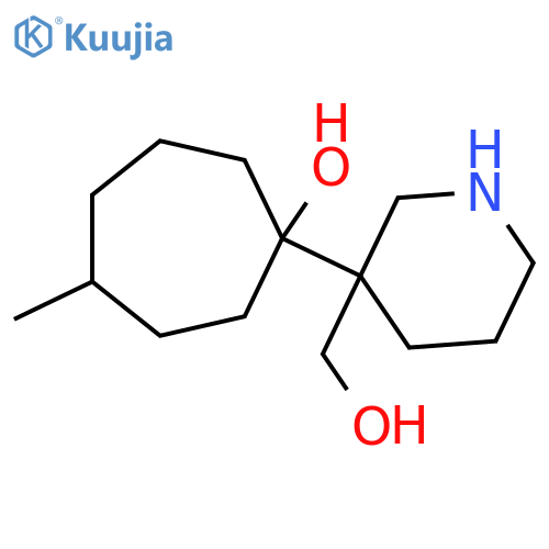 1-3-(hydroxymethyl)piperidin-3-yl-4-methylcycloheptan-1-ol structure