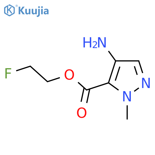 2-fluoroethyl 4-amino-1-methyl-1H-pyrazole-5-carboxylate structure