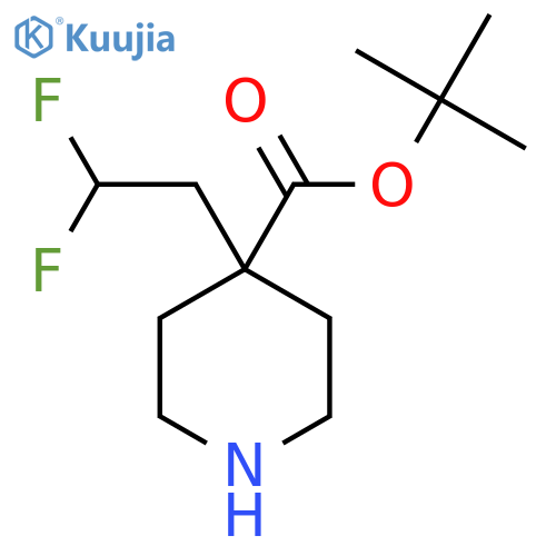 tert-butyl 4-(2,2-difluoroethyl)piperidine-4-carboxylate structure