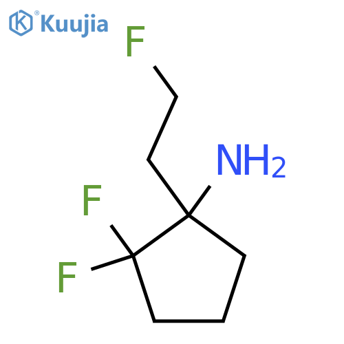 2,2-difluoro-1-(2-fluoroethyl)cyclopentan-1-amine structure