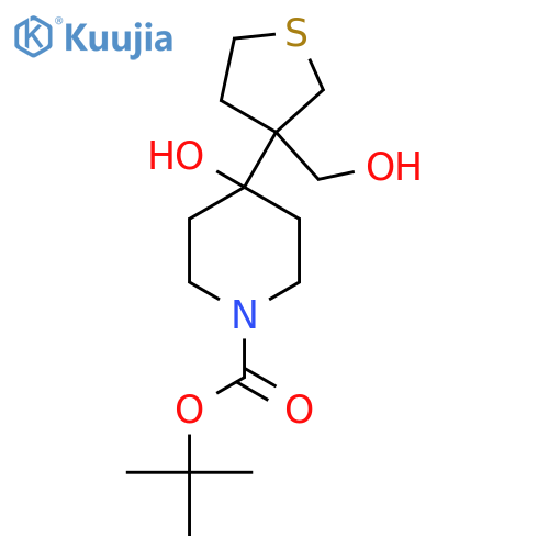 tert-butyl 4-hydroxy-4-3-(hydroxymethyl)thiolan-3-ylpiperidine-1-carboxylate structure