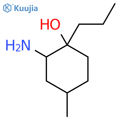 2-amino-4-methyl-1-propylcyclohexan-1-ol structure