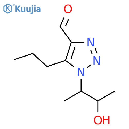 1-(3-hydroxybutan-2-yl)-5-propyl-1H-1,2,3-triazole-4-carbaldehyde structure