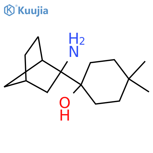 1-{2-aminobicyclo2.2.1heptan-2-yl}-4,4-dimethylcyclohexan-1-ol structure