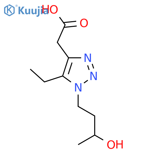 2-5-ethyl-1-(3-hydroxybutyl)-1H-1,2,3-triazol-4-ylacetic acid structure