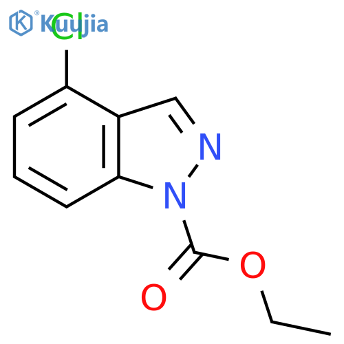 ethyl 4-chloro-1H-indazole-1-carboxylate structure
