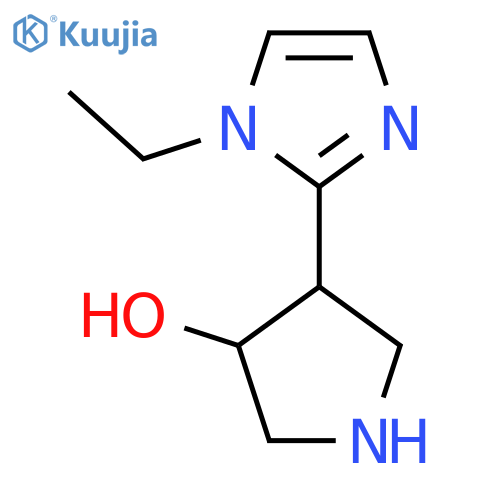 4-(1-ethyl-1H-imidazol-2-yl)pyrrolidin-3-ol structure