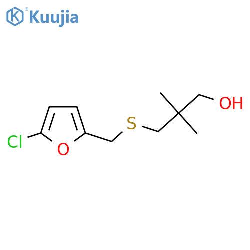 3-{(5-chlorofuran-2-yl)methylsulfanyl}-2,2-dimethylpropan-1-ol structure