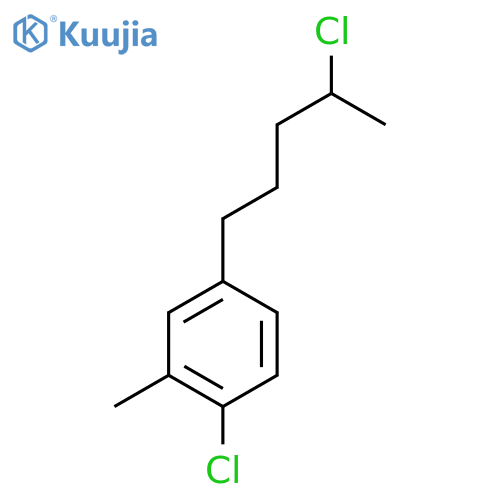 1-chloro-4-(4-chloropentyl)-2-methylbenzene structure
