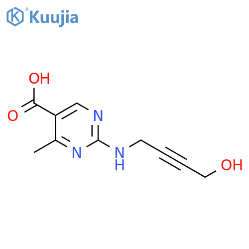 2-(4-hydroxybut-2-yn-1-yl)amino-4-methylpyrimidine-5-carboxylic acid structure