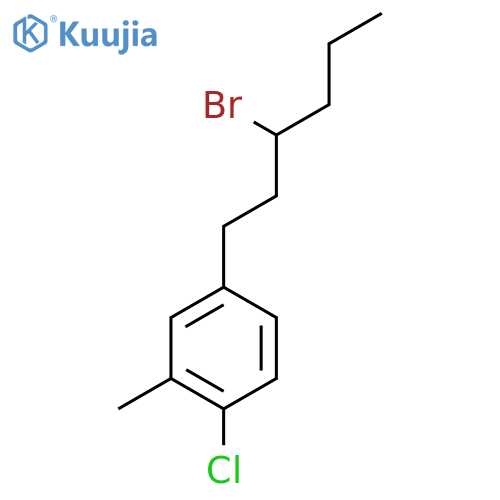 4-(3-bromohexyl)-1-chloro-2-methylbenzene structure