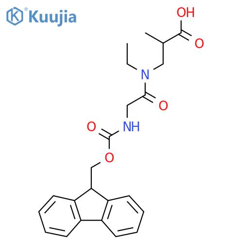 3-N-ethyl-2-({(9H-fluoren-9-yl)methoxycarbonyl}amino)acetamido-2-methylpropanoic acid structure
