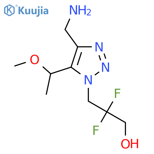 3-4-(aminomethyl)-5-(1-methoxyethyl)-1H-1,2,3-triazol-1-yl-2,2-difluoropropan-1-ol structure