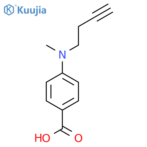 4-(but-3-yn-1-yl)(methyl)aminobenzoic acid structure