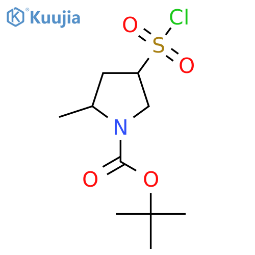 tert-butyl 4-(chlorosulfonyl)-2-methylpyrrolidine-1-carboxylate structure