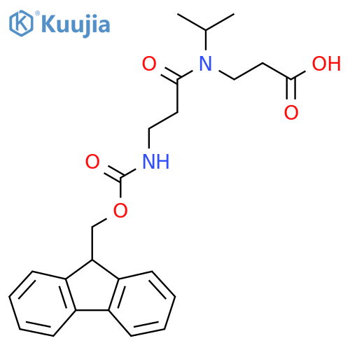 3-3-({(9H-fluoren-9-yl)methoxycarbonyl}amino)-N-(propan-2-yl)propanamidopropanoic acid structure