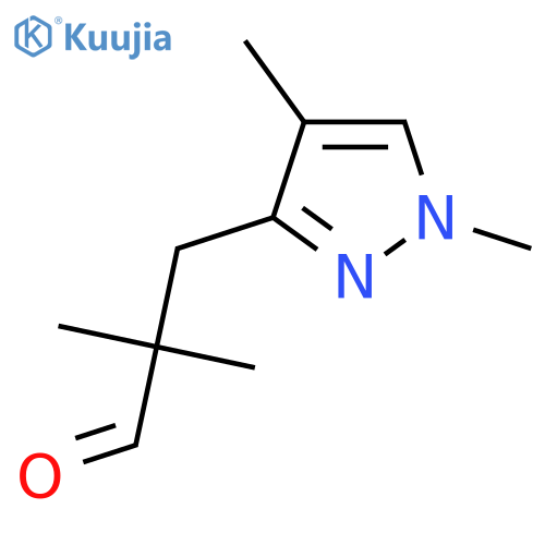 3-(1,4-dimethyl-1H-pyrazol-3-yl)-2,2-dimethylpropanal structure