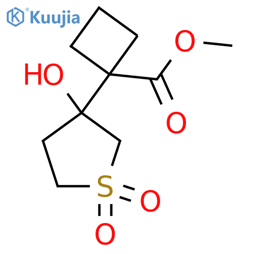 methyl 1-(3-hydroxy-1,1-dioxo-1lambda6-thiolan-3-yl)cyclobutane-1-carboxylate structure