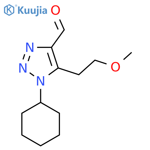 1-cyclohexyl-5-(2-methoxyethyl)-1H-1,2,3-triazole-4-carbaldehyde structure