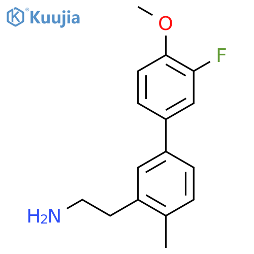 2-5-(3-fluoro-4-methoxyphenyl)-2-methylphenylethan-1-amine structure