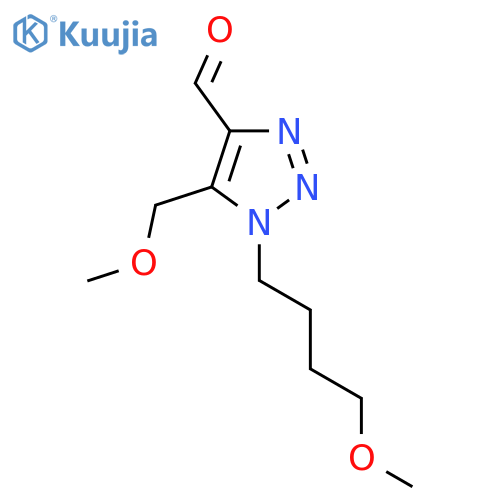 1-(4-methoxybutyl)-5-(methoxymethyl)-1H-1,2,3-triazole-4-carbaldehyde structure
