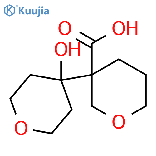 3-(4-hydroxyoxan-4-yl)oxane-3-carboxylic acid structure
