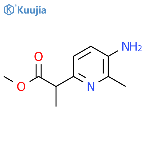 methyl 2-(5-amino-6-methylpyridin-2-yl)propanoate structure