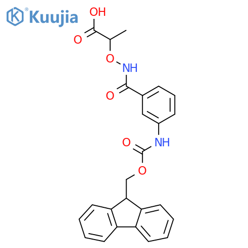 2-({3-({(9H-fluoren-9-yl)methoxycarbonyl}amino)phenylformamido}oxy)propanoic acid structure