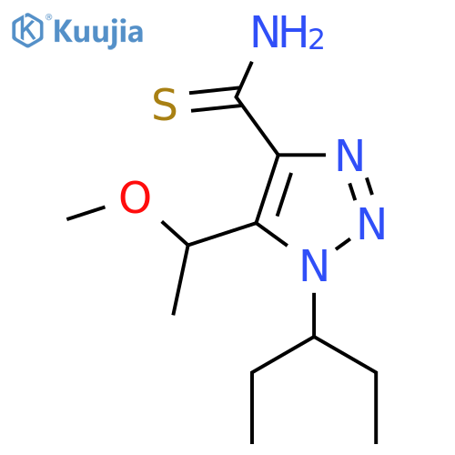 5-(1-methoxyethyl)-1-(pentan-3-yl)-1H-1,2,3-triazole-4-carbothioamide structure