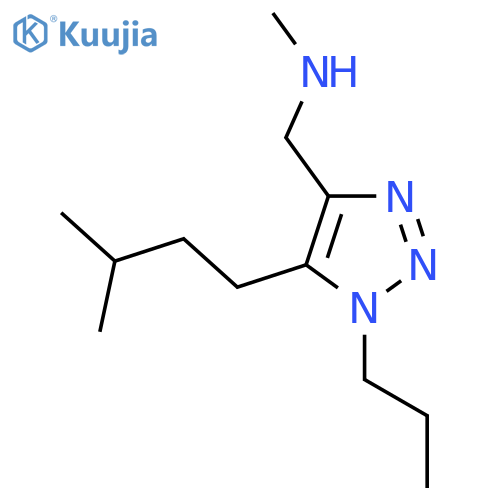 methyl({5-(3-methylbutyl)-1-propyl-1H-1,2,3-triazol-4-ylmethyl})amine structure
