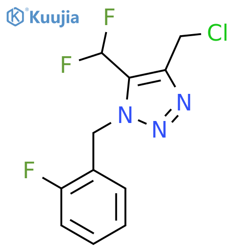 4-(chloromethyl)-5-(difluoromethyl)-1-(2-fluorophenyl)methyl-1H-1,2,3-triazole structure