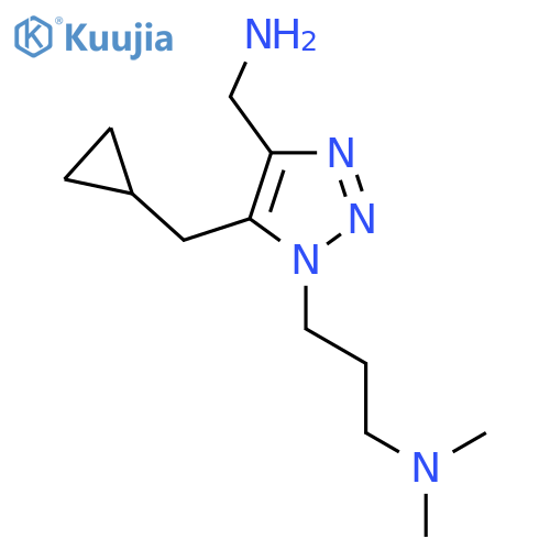 5-(cyclopropylmethyl)-1-3-(dimethylamino)propyl-1H-1,2,3-triazol-4-ylmethanamine structure