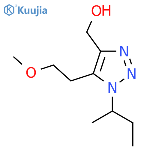 1-(butan-2-yl)-5-(2-methoxyethyl)-1H-1,2,3-triazol-4-ylmethanol structure