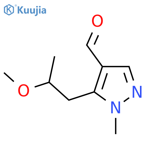 5-(2-methoxypropyl)-1-methyl-1H-pyrazole-4-carbaldehyde structure