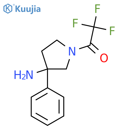 1-(3-amino-3-phenylpyrrolidin-1-yl)-2,2,2-trifluoroethan-1-one structure