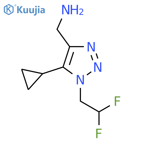 5-cyclopropyl-1-(2,2-difluoroethyl)-1H-1,2,3-triazol-4-ylmethanamine structure