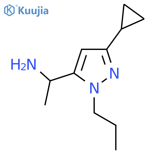 1-(3-cyclopropyl-1-propyl-1H-pyrazol-5-yl)ethan-1-amine structure