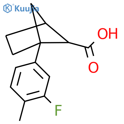 1-(3-fluoro-4-methylphenyl)bicyclo2.1.1hexane-5-carboxylic acid structure