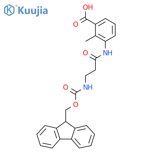3-3-({(9H-fluoren-9-yl)methoxycarbonyl}amino)propanamido-2-methylbenzoic acid structure