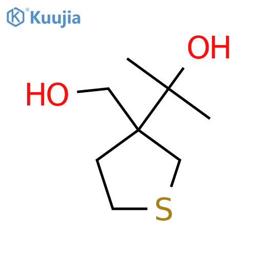 2-3-(hydroxymethyl)thiolan-3-ylpropan-2-ol structure