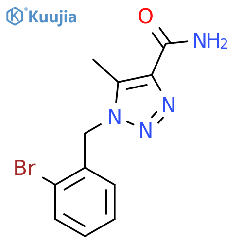 1-(2-bromophenyl)methyl-5-methyl-1H-1,2,3-triazole-4-carboxamide structure