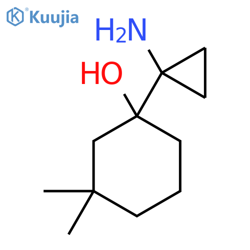 1-(1-Aminocyclopropyl)-3,3-dimethylcyclohexan-1-ol structure