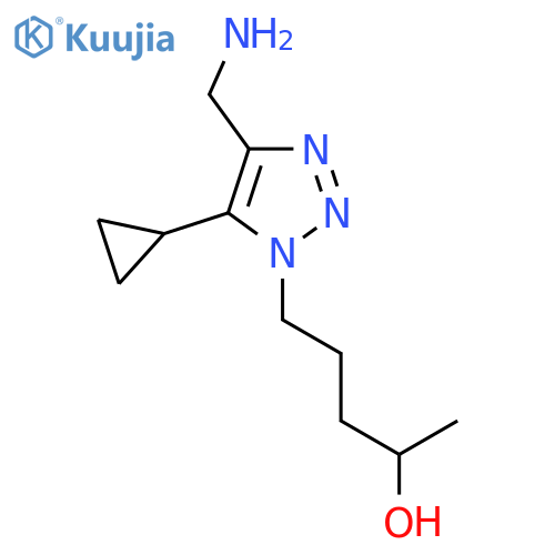 5-4-(aminomethyl)-5-cyclopropyl-1H-1,2,3-triazol-1-ylpentan-2-ol structure