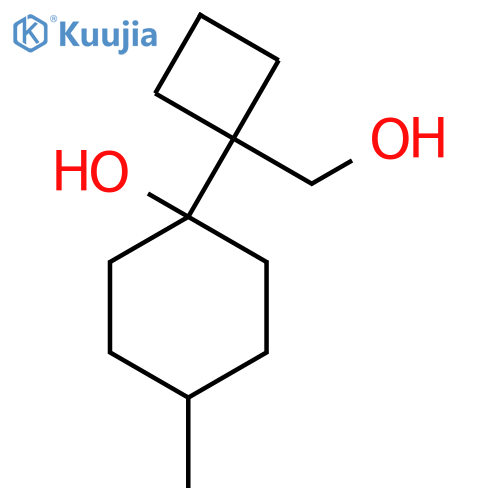 1-1-(hydroxymethyl)cyclobutyl-4-methylcyclohexan-1-ol structure